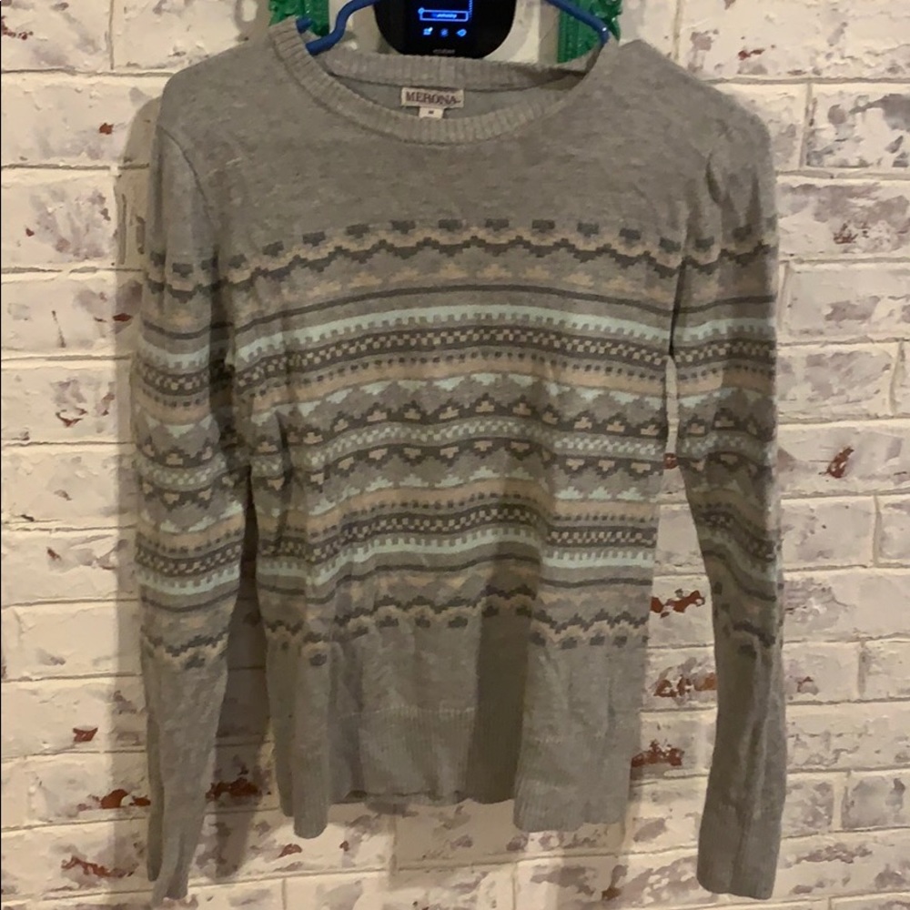 Grey fair isle sweater